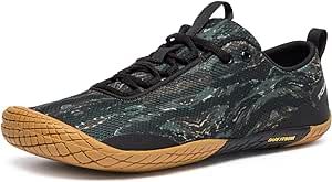 TSLA Men's Trail Running Shoes, Lightweight Athletic Zero Drop Barefoot Shoes, Non Slip Outdoor Walking Minimalist Shoes