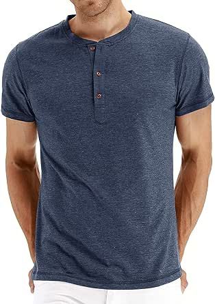 Sailwind Mens Henley Short/Long Sleeve T-Shirt Cotton Casual Shirt